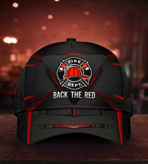 Firefighter personalized classic cap 2 - Add style and personality to your hat collection with a custom printed classic cap! Constructed with 100% premium polyester that’s lightweight for maximum comfort and breathability. Classic caps offer great protection from the sun and are perfect for any outdoor activity! Universal Fit: One size fits most with an adjustable snapback closure.